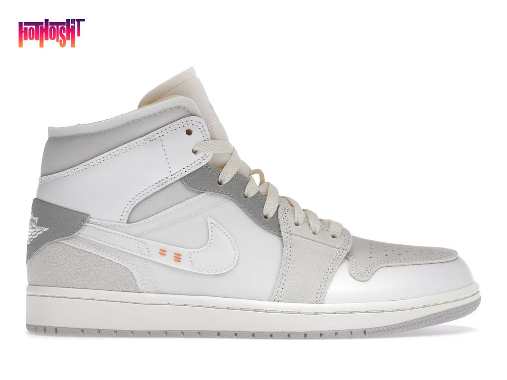 Authentic Shoes – Air Jordan 1 Mid SE Craft Inside Out White Grey