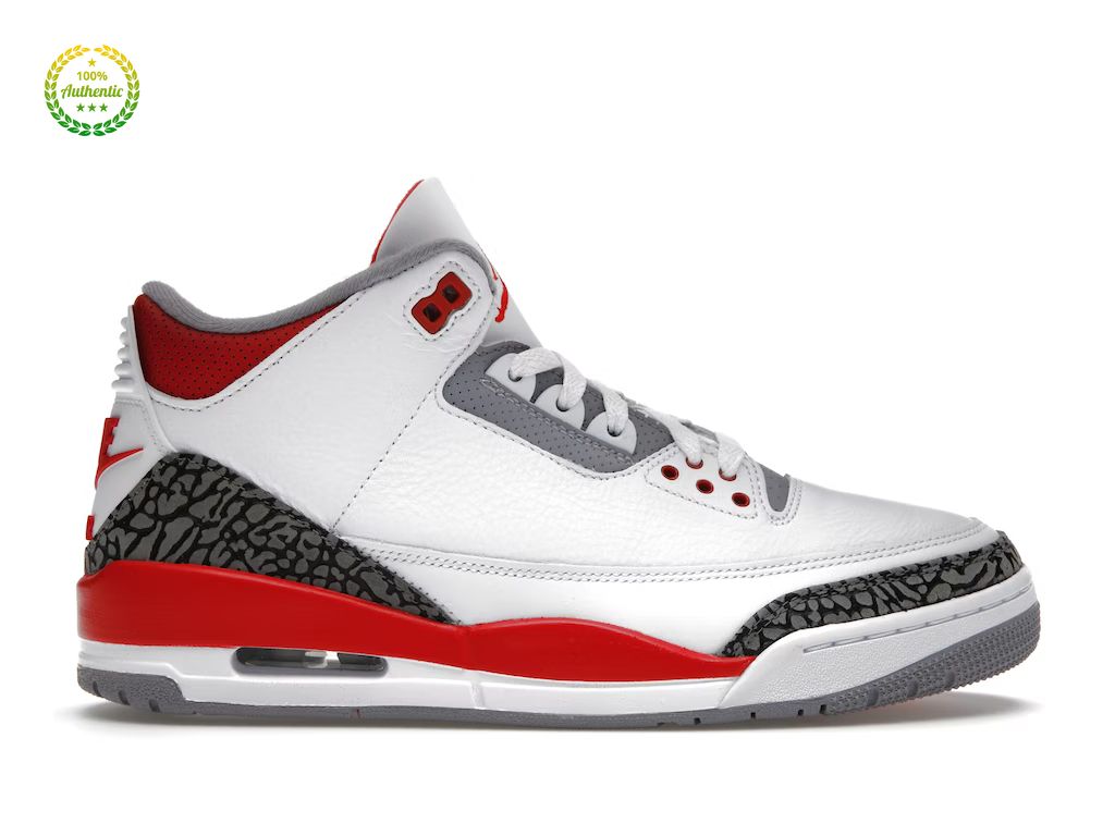 Authentic Shoes Air Jordan 3 Retro Fire Red 2022 Sneaker