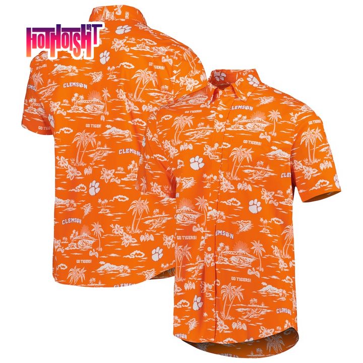 (Big Sale) Clemson Tigers Spooner Orange Classic Hawaiian Shirt