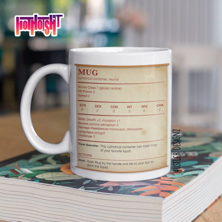 Limited Edition DND Dungeons & Dragons Stats Card Character Mug