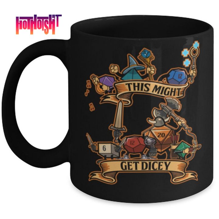 Holiday DND Dungeons & Dragons This Might Get Dicey Mug