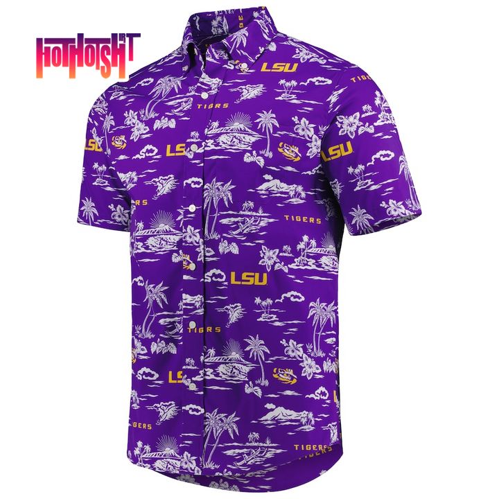 New Fashion LSU Tigers Spooner Purple Classic Hawaiian Shirt