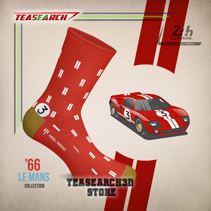Wholesale 1966 Ford GT40 #3 Red Crew High Socks