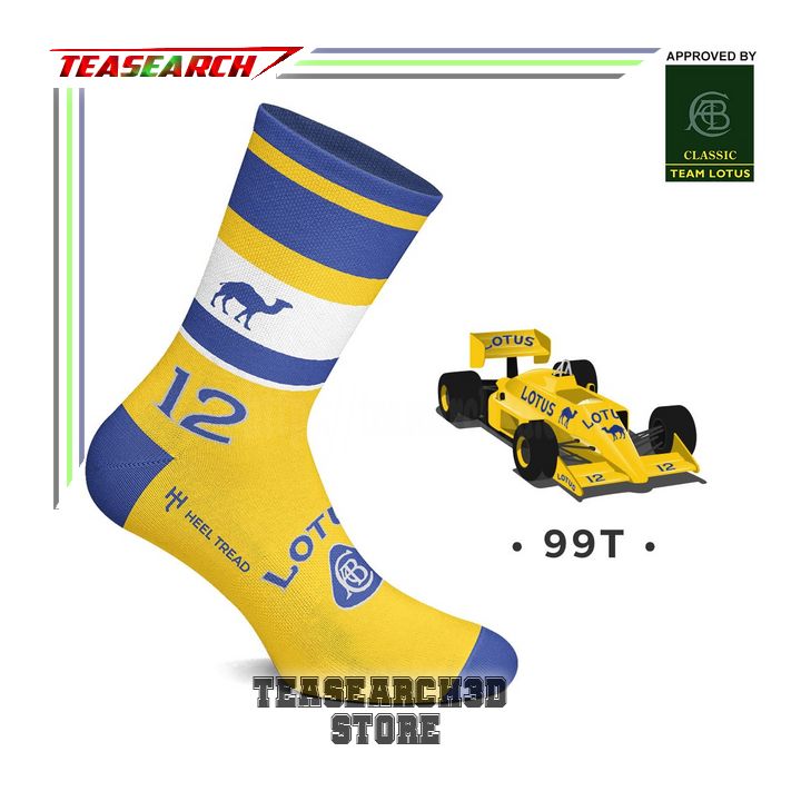 Beautiful Team Lotus 99T Formula 1 Crew High Socks