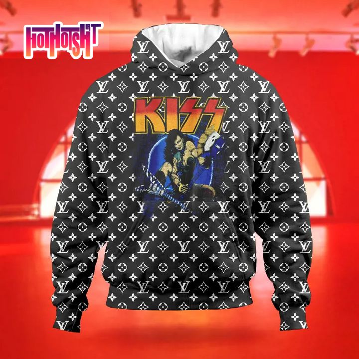 1984 Kiss Animalize World Tour Louis Vuitton Monogram Hoodie