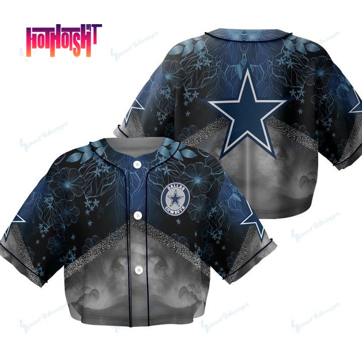 NEW Dallas Cowboys Personalized Cropped Baseball Jersey - USALast