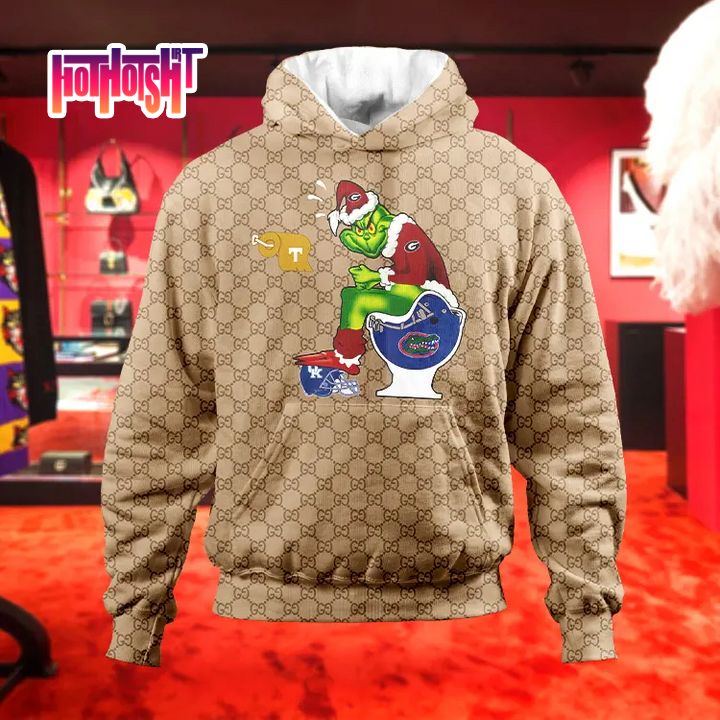 Grinch Driving Jeep Christmas Gucci Luxury Hoodie