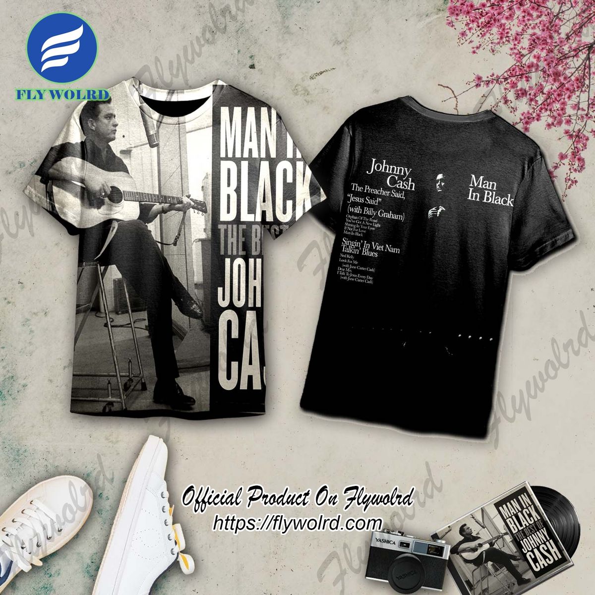 Johnny Cash Man in Black 3D Shirt - Good look mam