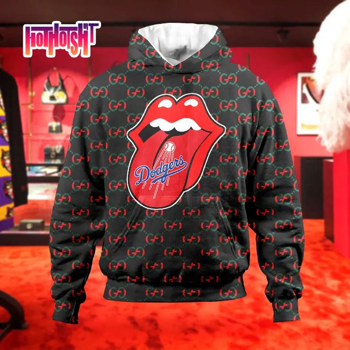 Los Angeles Dodgers The Rolling Stones Gucci All Over Print Hoodie