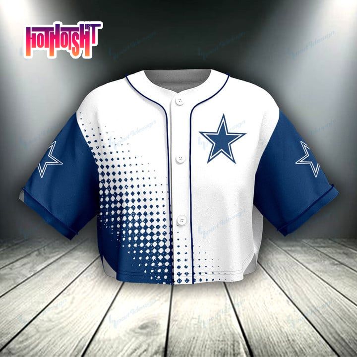 NEW Dallas Cowboys Personalized Cropped Baseball Jersey - USALast