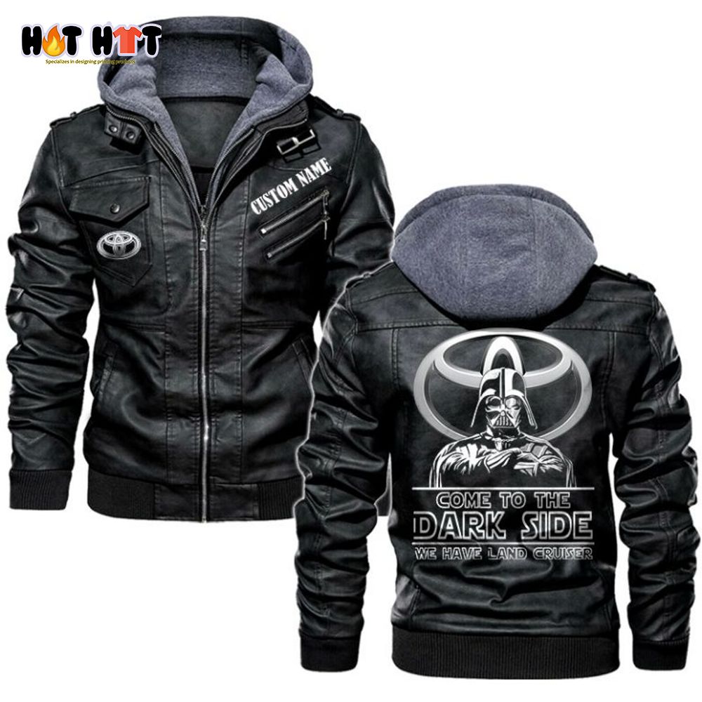 Personalized Name Star Wars Come To The Dark Side Toyota Land Cruiser Leather Jacket