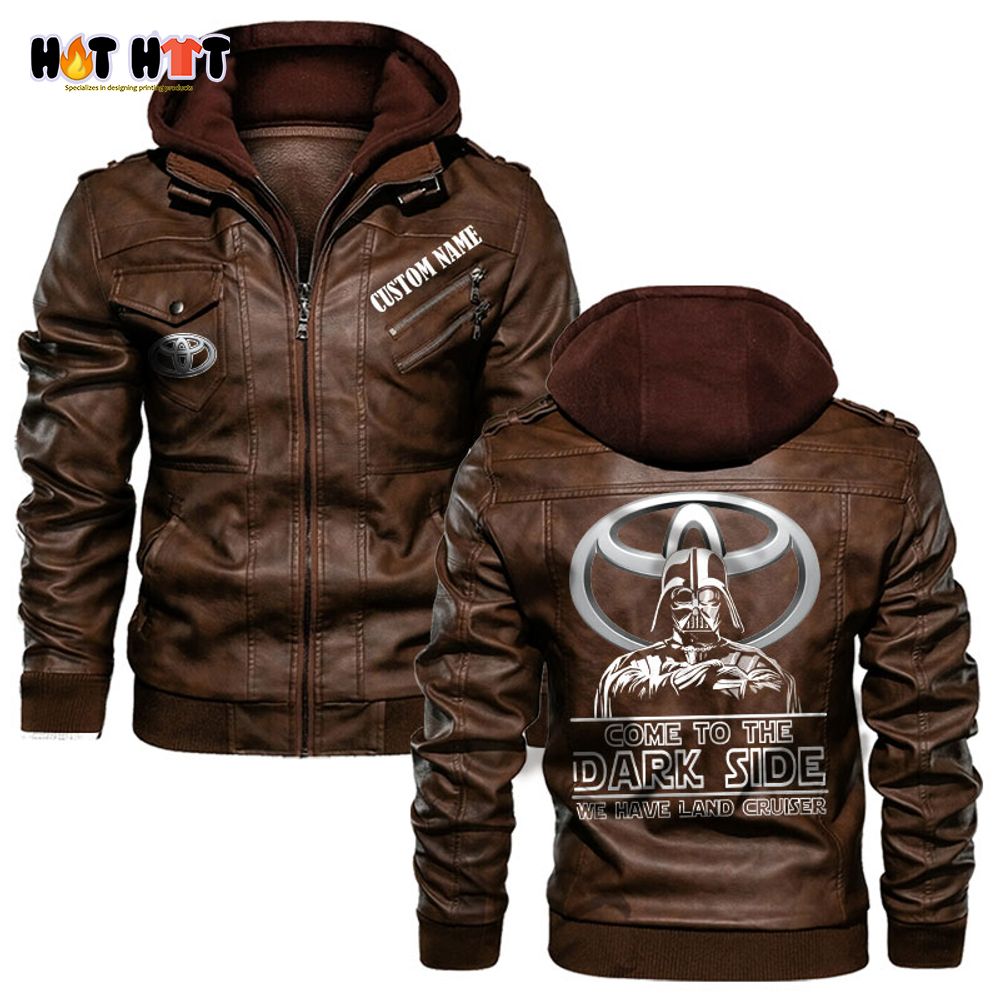 Personalized Name Star Wars Come To The Dark Side Toyota Land Cruiser Leather Jacket