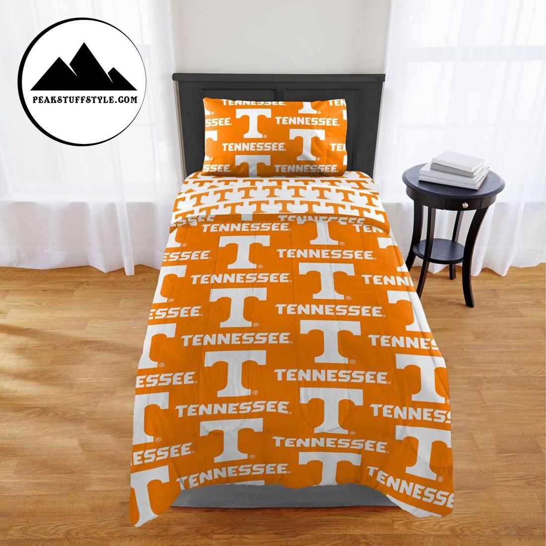 TENNESSEE VOLUNTEERS NCAA ROTARY TWIN BED IN A BAG SET BEDDING SET