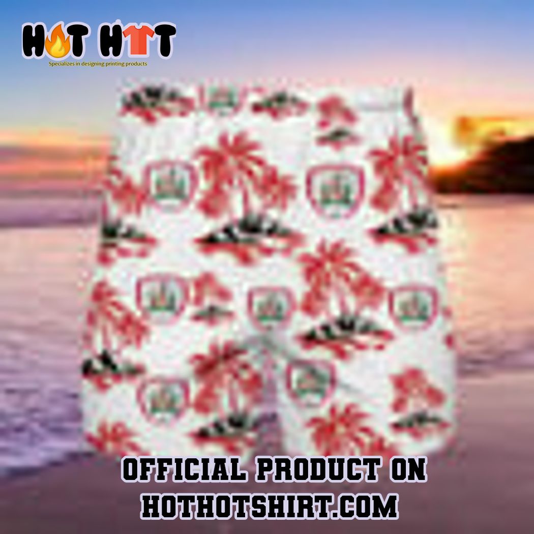 Barnsley FC EPL Palm Tree Hawaiian Shirt And Short