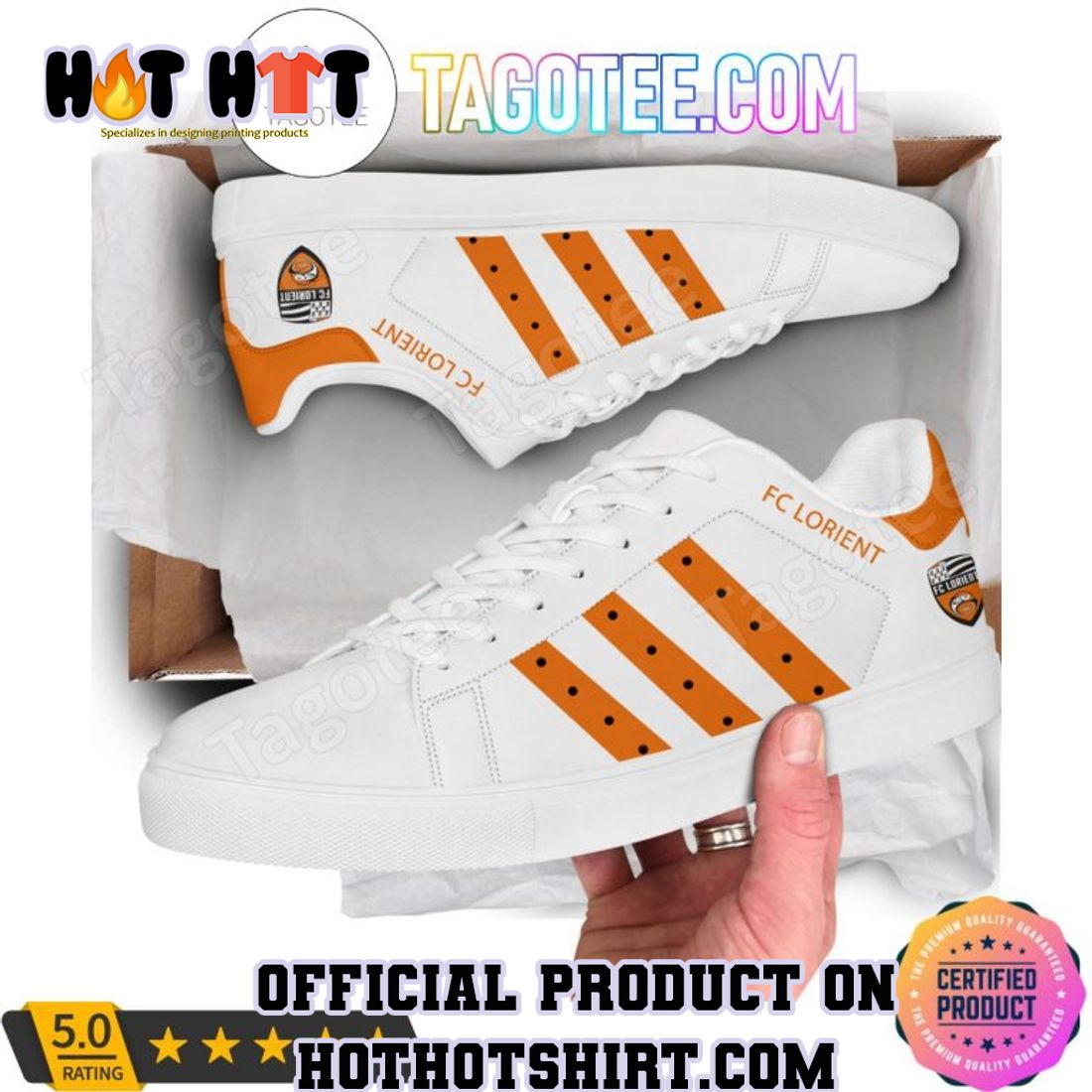 BEST SELLER FC Lorient White Adidas Stan Smith Shoes