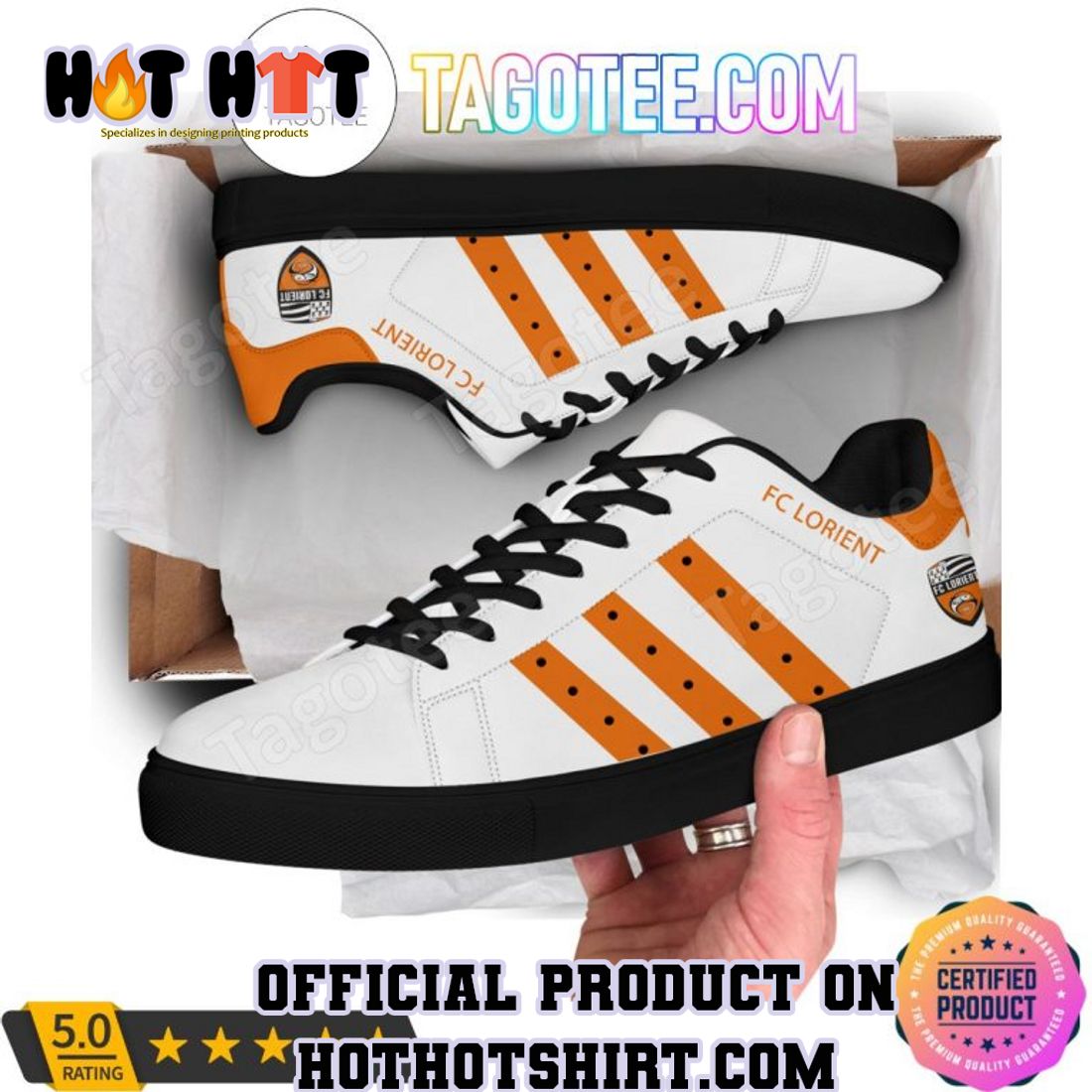 BEST SELLER FC Lorient White Adidas Stan Smith Shoes