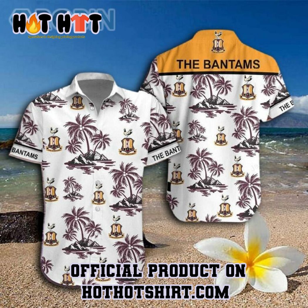 Bradford City FC EPL Palm Tree Hawaiian Shirt And Short