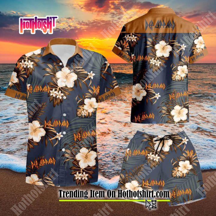 Def Leppard Aloha Hawaiian Shirt Beach Short