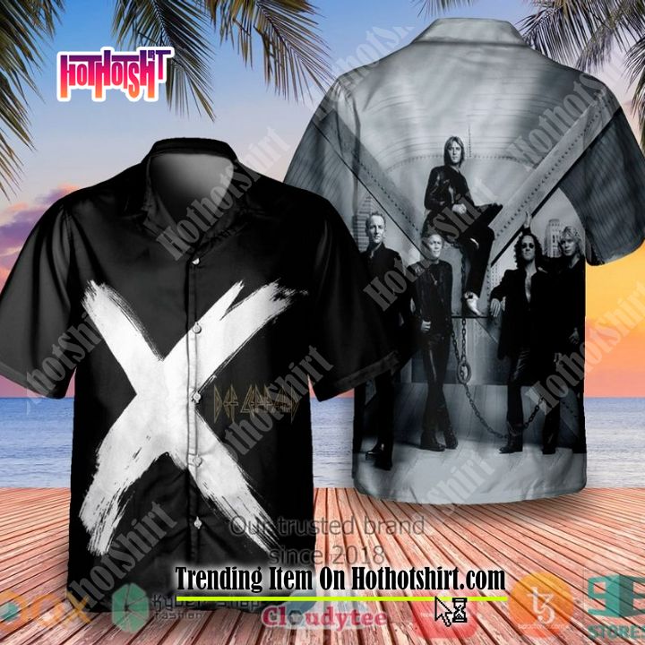 Def Leppard Vault Greatest Hits Aloha Hawaiian Shirt