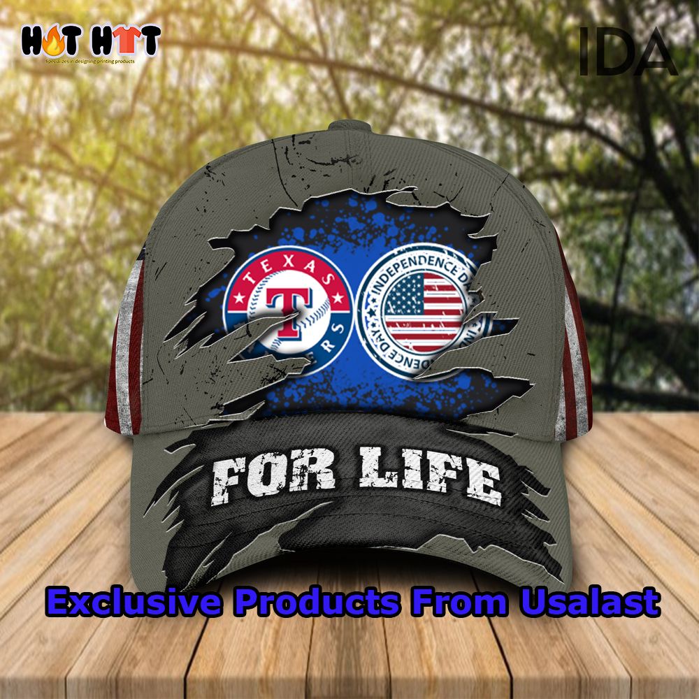 Happy Independence Day Texas Rangers For Life Cap