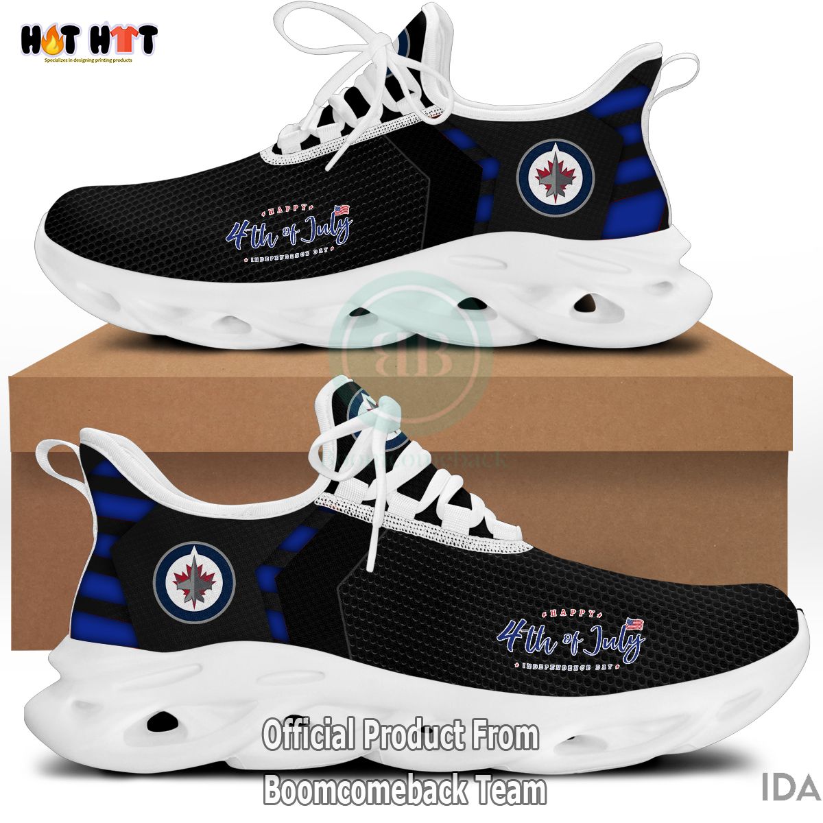Happy Independence Day Washington Capitals Max Soul Shoes