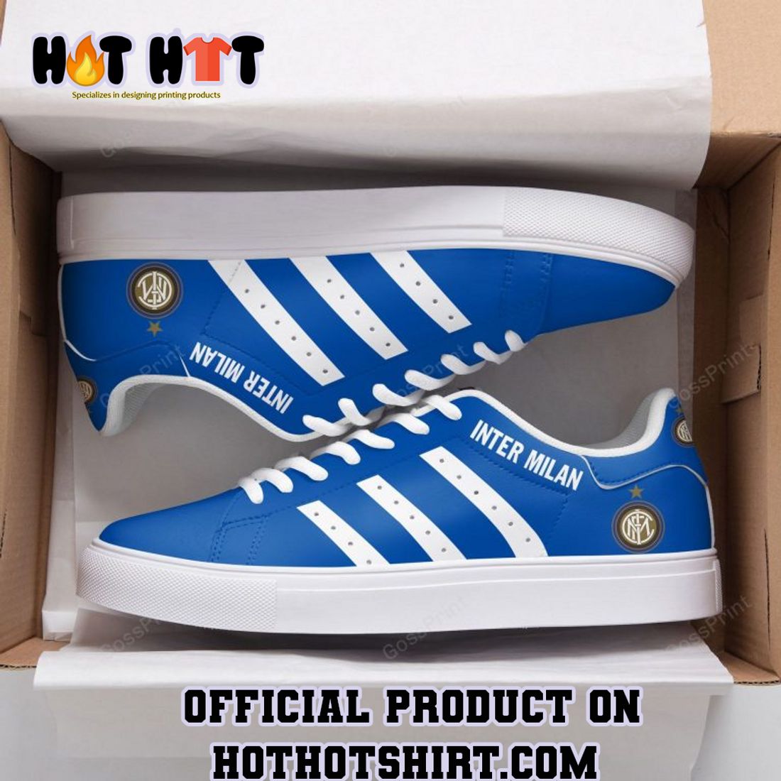 Stan smith blue on sale print