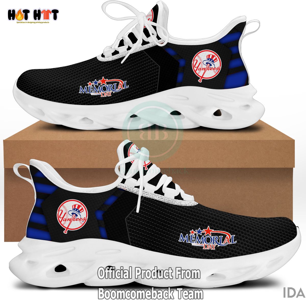 All over Print New York Yankees Max Soul Shoes Custom Name