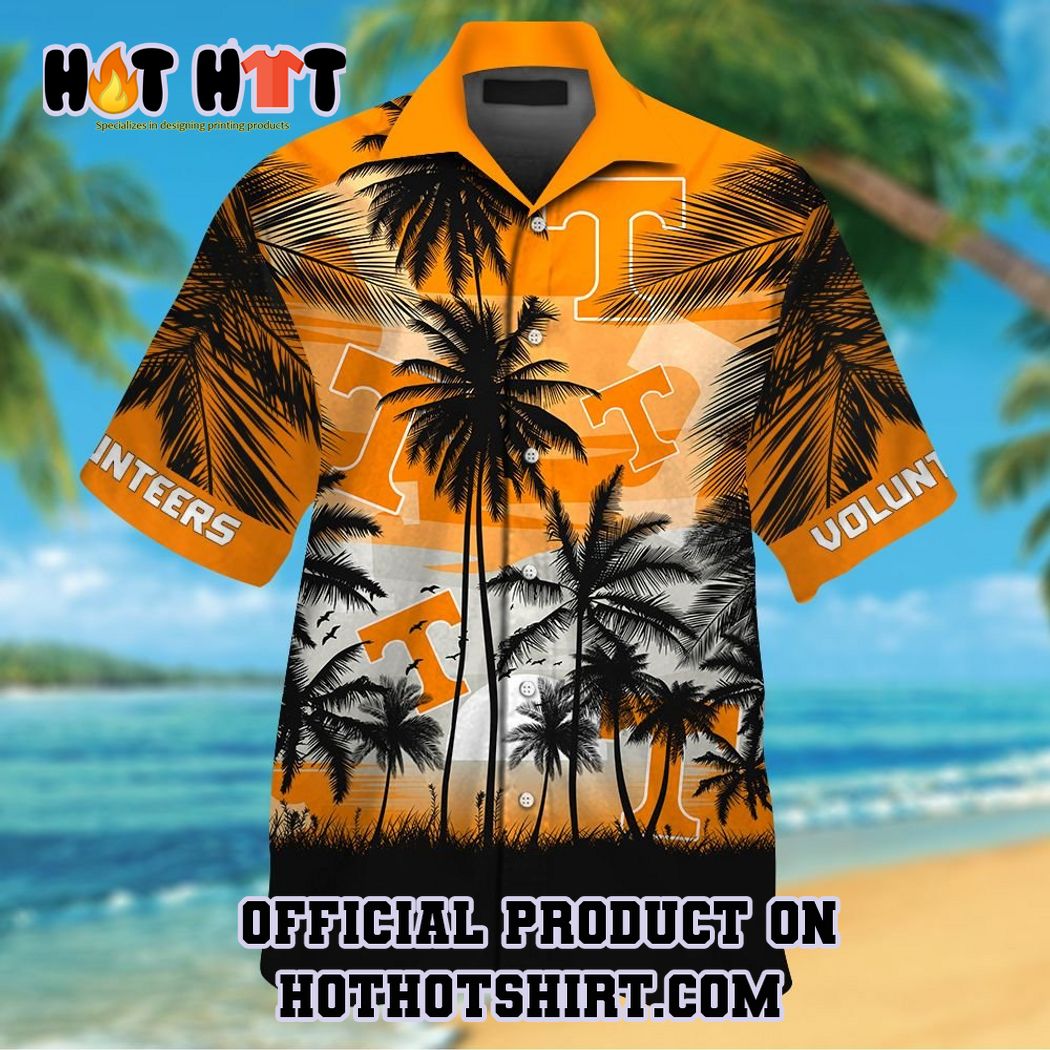 Tennessee volunteers ncaa palm tree hawaiian shirt and short