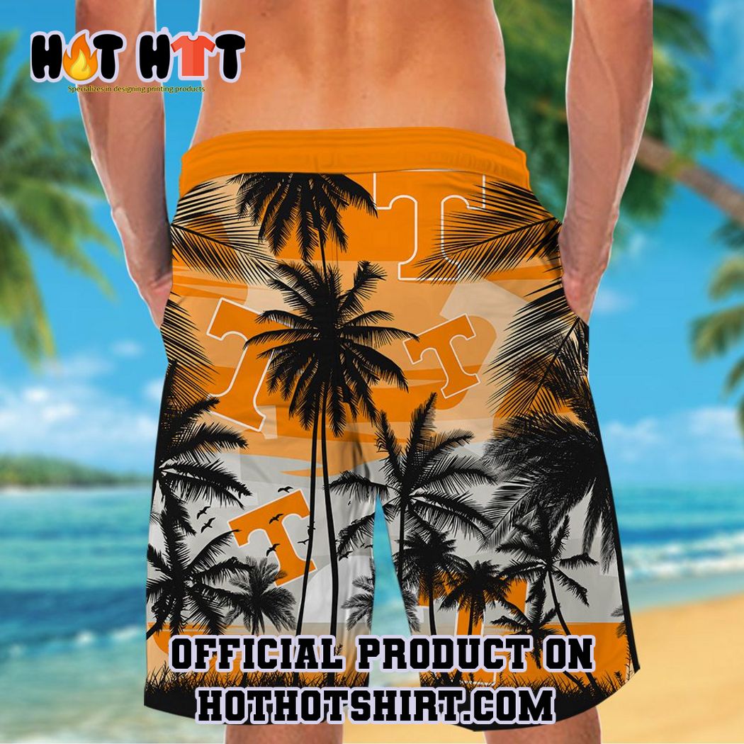 Tennessee volunteers ncaa palm tree hawaiian shirt and short