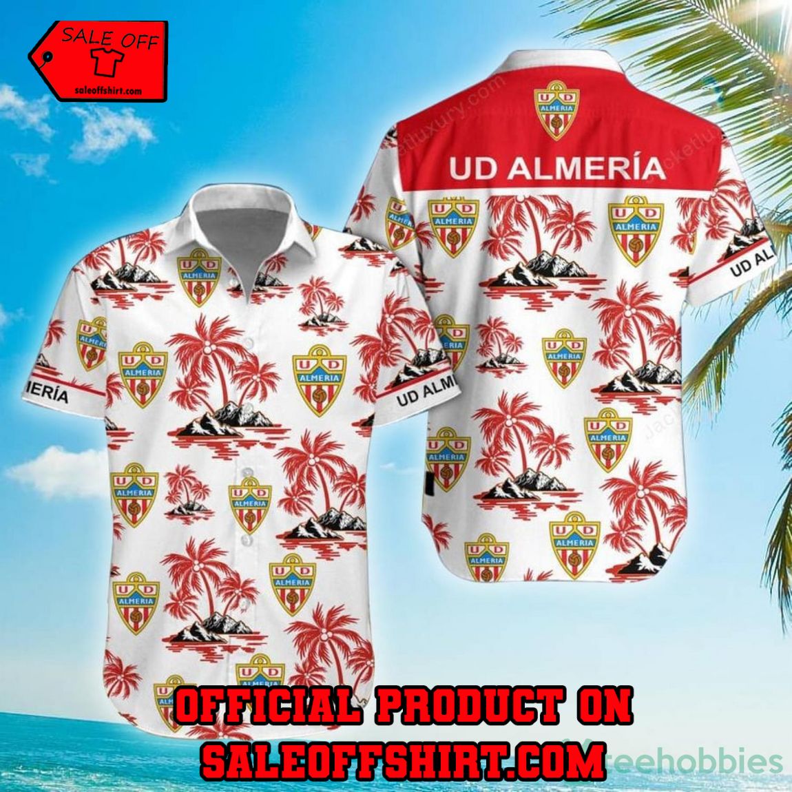 AD Almeria Laliga Palm Tree Hawaiian Shirt And Short