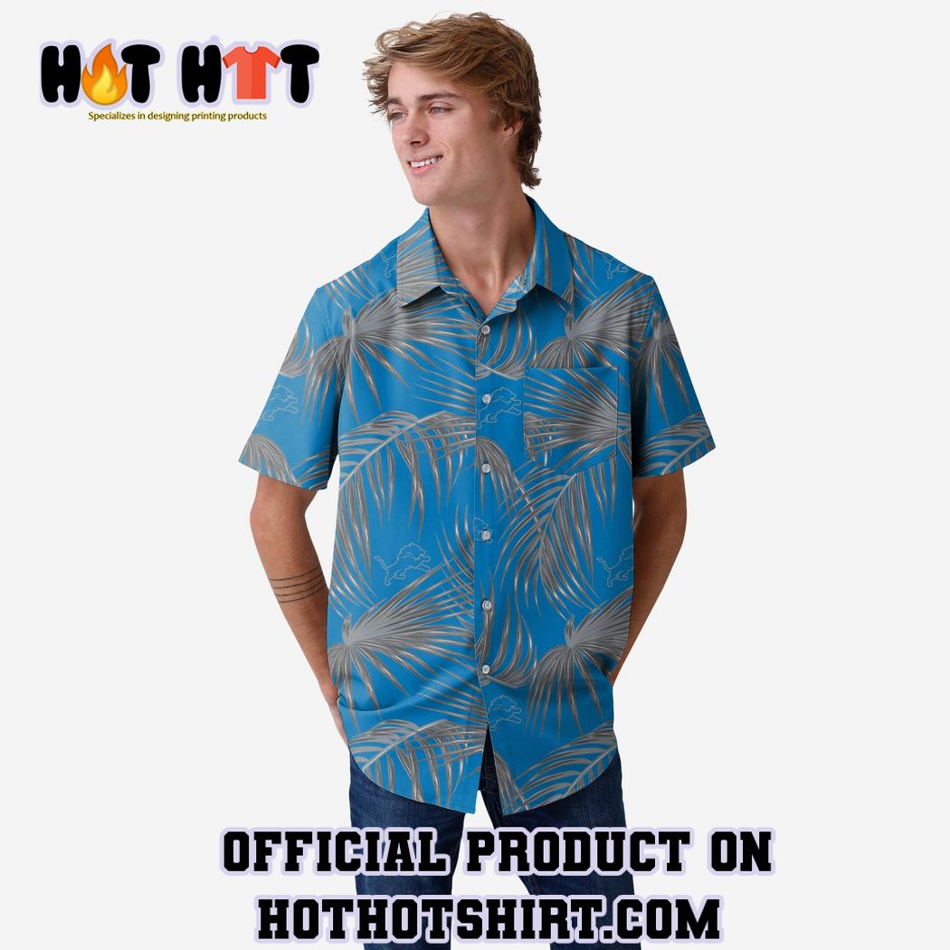 Detroit Lions Hawaiian Button Up Shirt