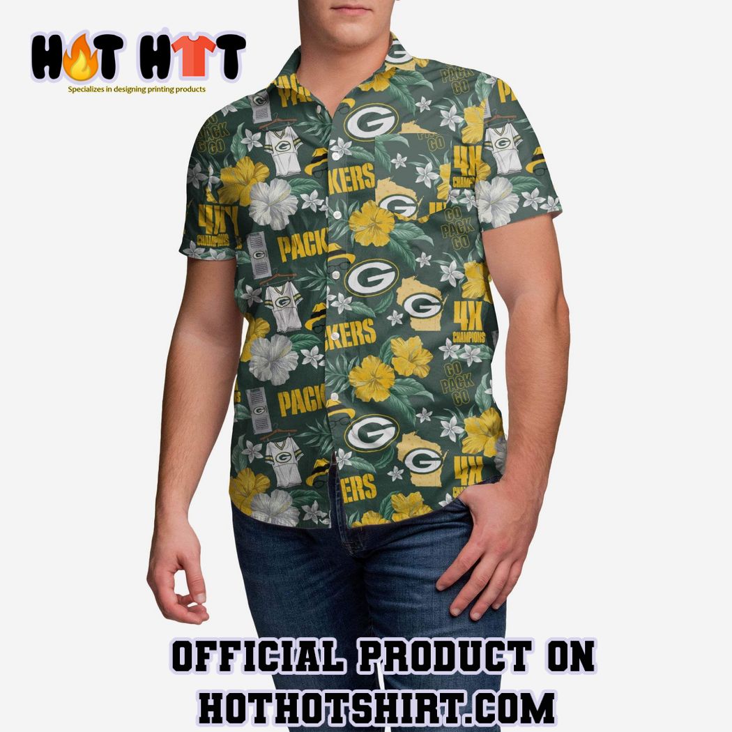 Green Bay Packers City Style Button Up Shirt