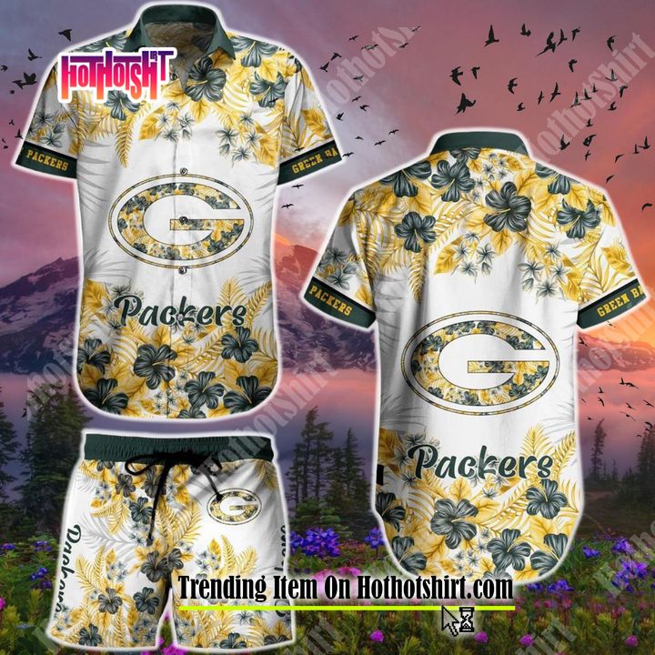 [Hot] Green Bay Packers Flowers Hawaiian Shirt And Short