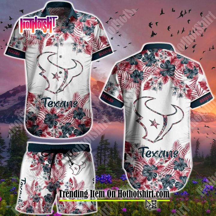 [Hot] Houston Texans Flowers Hawaiian Shirt And Short