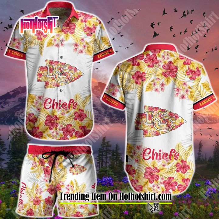 [Hot] Kansas City Chiefs Flowers Hawaiian Shirt And Short