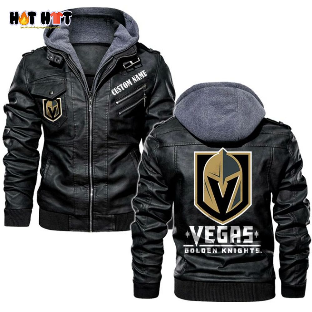 Personalized Name NHL Vegas Golden Knights Leather Jacket