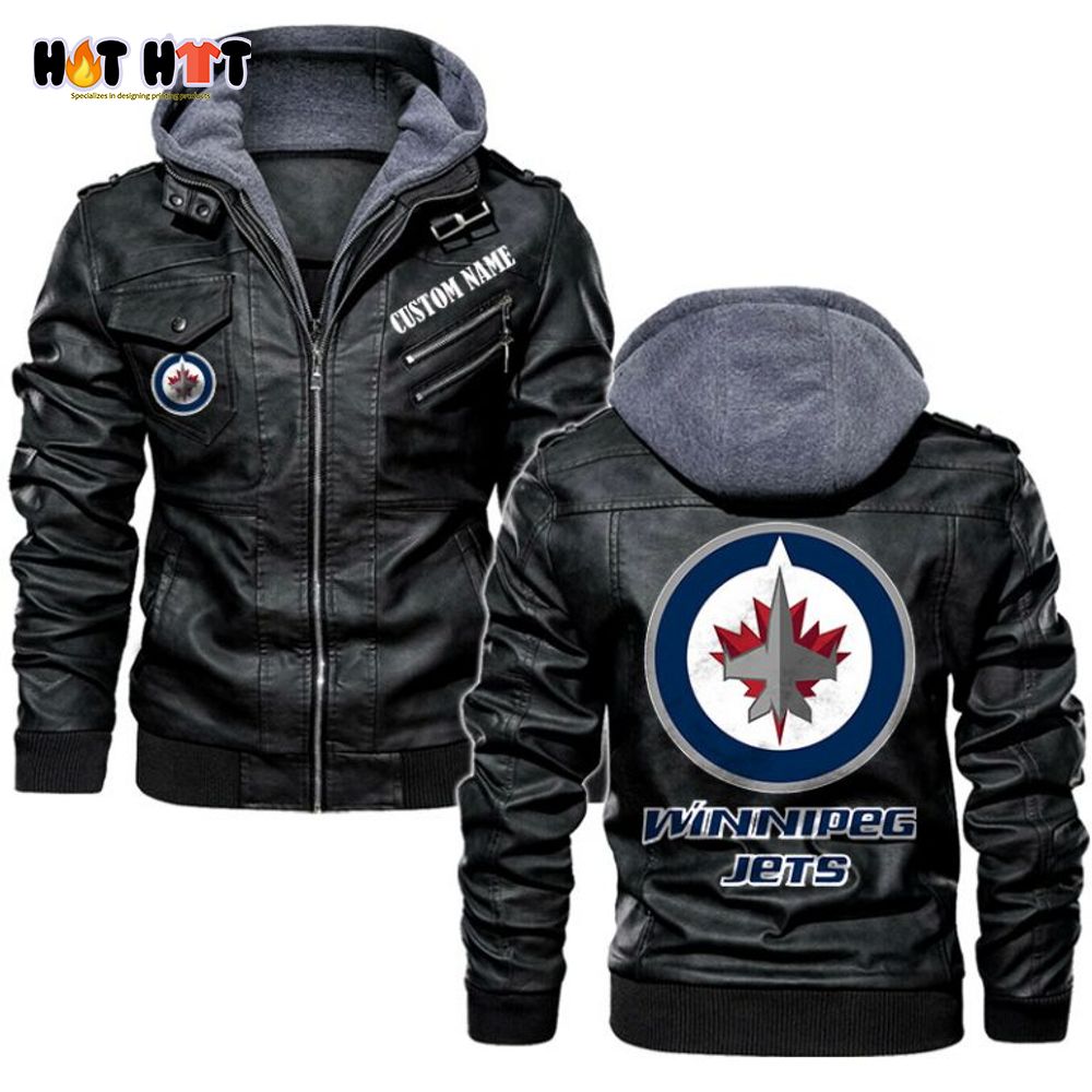 Personalized Name NHL Winnipeg Jets Leather Jacket