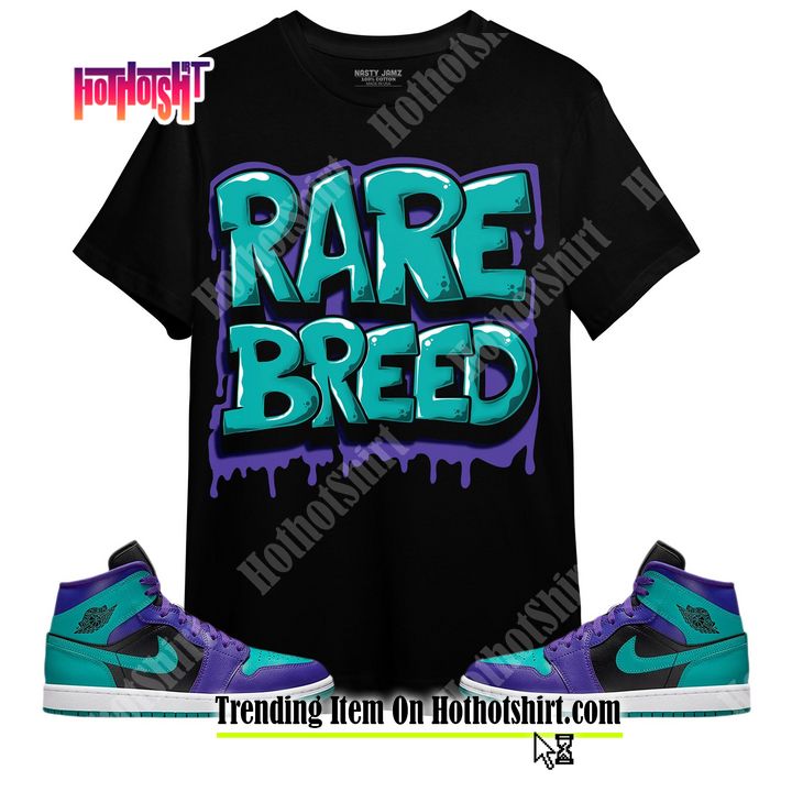 Rare Breed Unisex Shirt Match Jordan 1 Mid Black Grape
