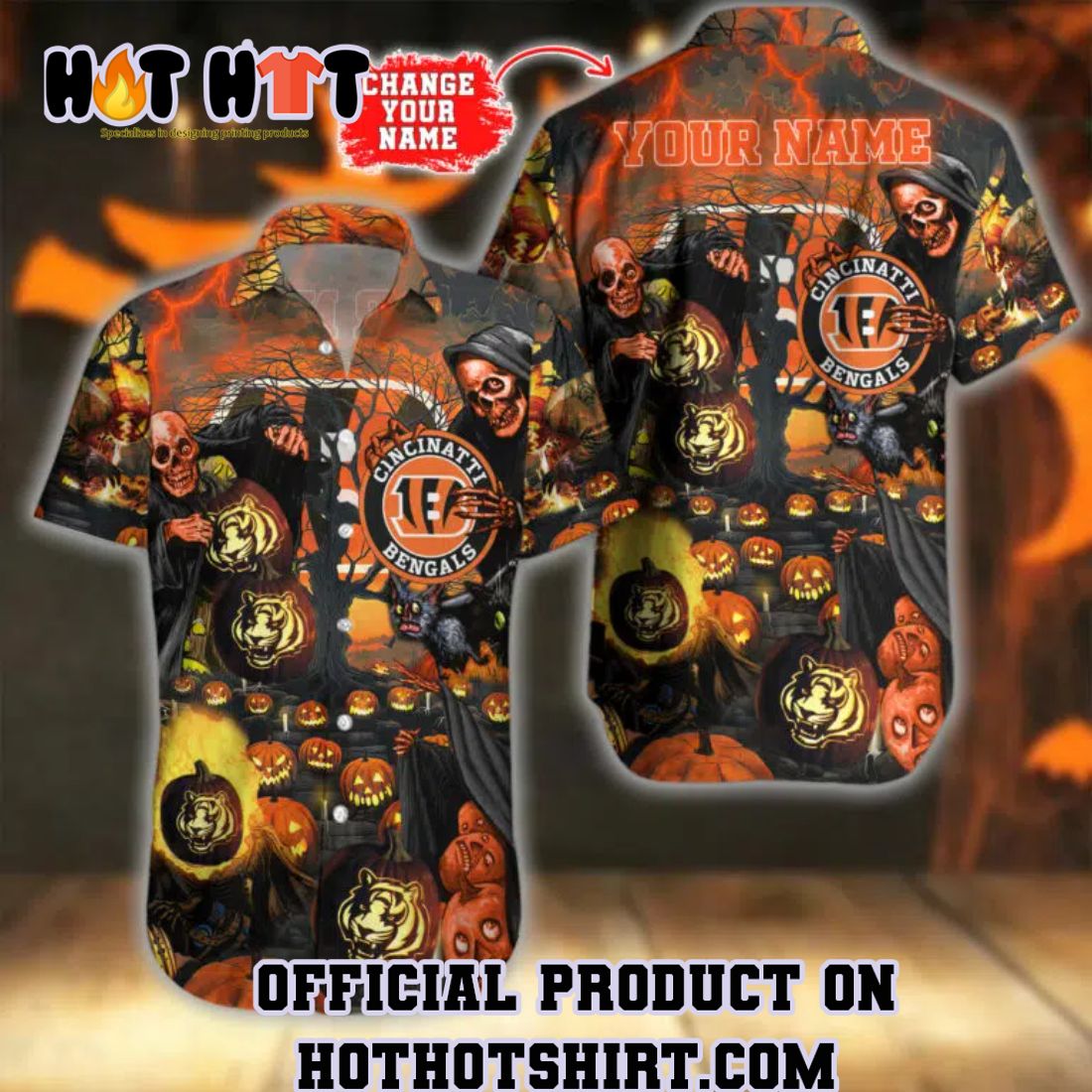 Cincinnati Bengals NFL Custom Name Hawaiian Shirt For Men Women