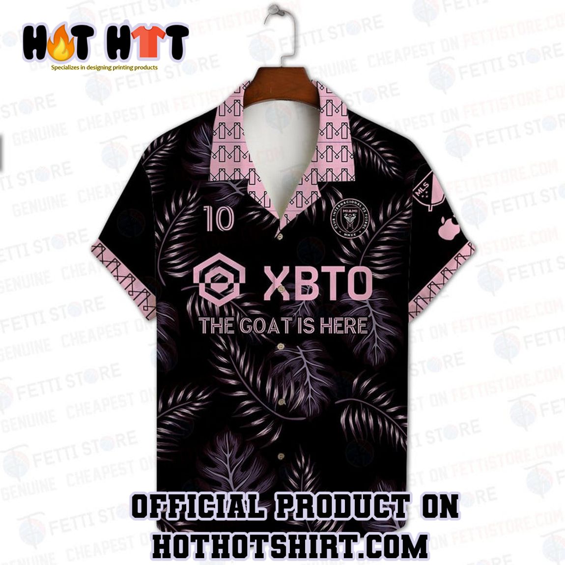 Inter Miami Leo Messi Black Hawaiian Shirt - Torunstyle