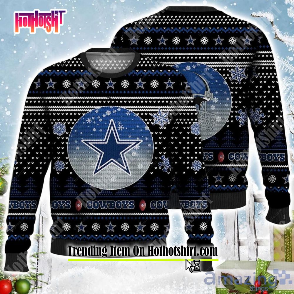 Dallas Cowboys Christmas Forrest Pattern Ugly Christmas Sweater