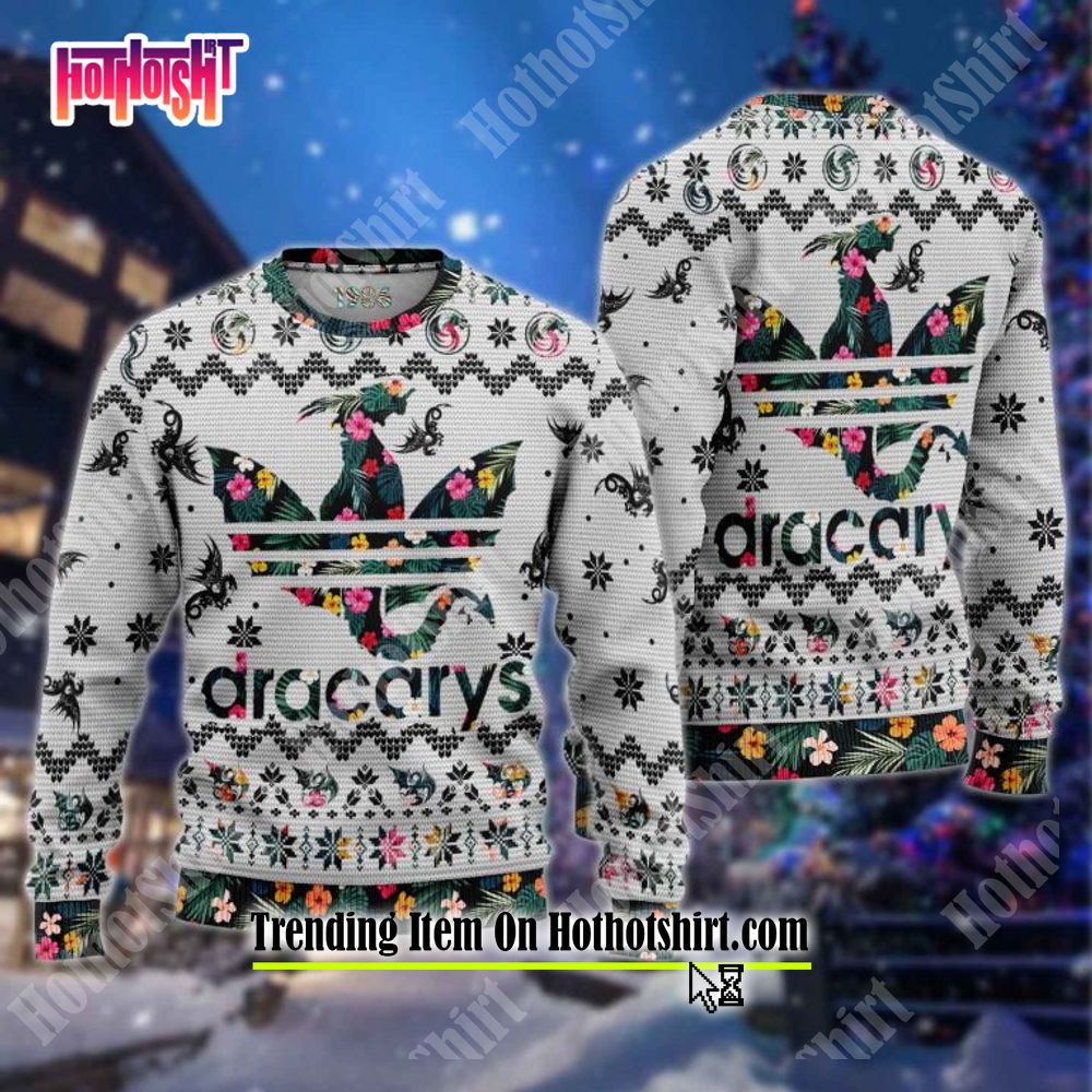 DRACARYS DRAGON FLOWER 3D ALL OVER PRINTED UGLY CHRISTMAS SWEATER