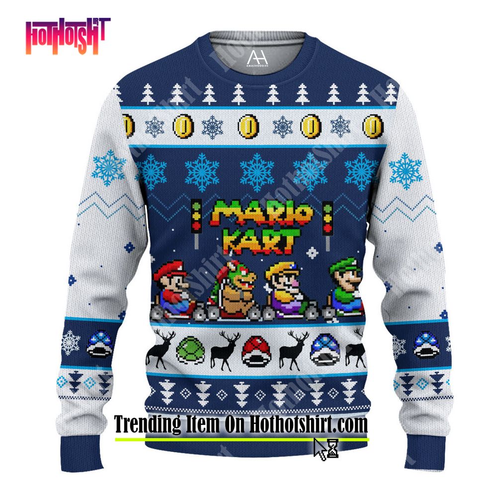 Mario kart 2025 christmas sweater