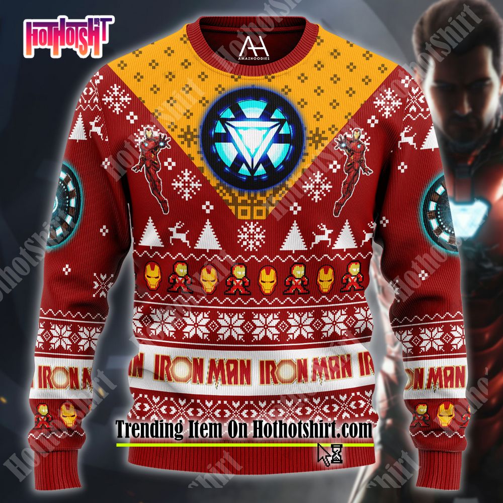 Iron man clearance ugly christmas sweater