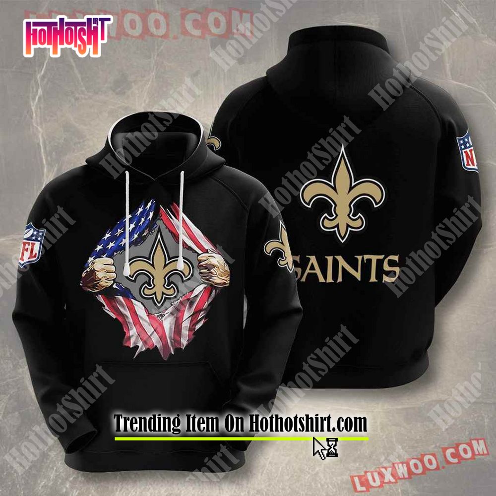 Cheapest NFL Hoodies 3D Men New Orleans Saints Hoodies