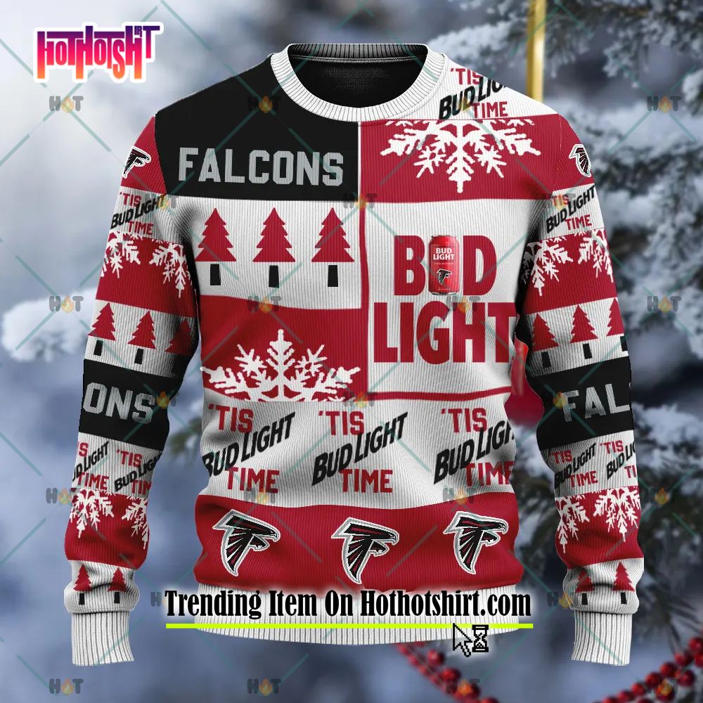 LIMITED DESIGN Atlanta Falcons All I Need For Christmas Is Falcons Custom  Name Number Ugly Christmas Sweater