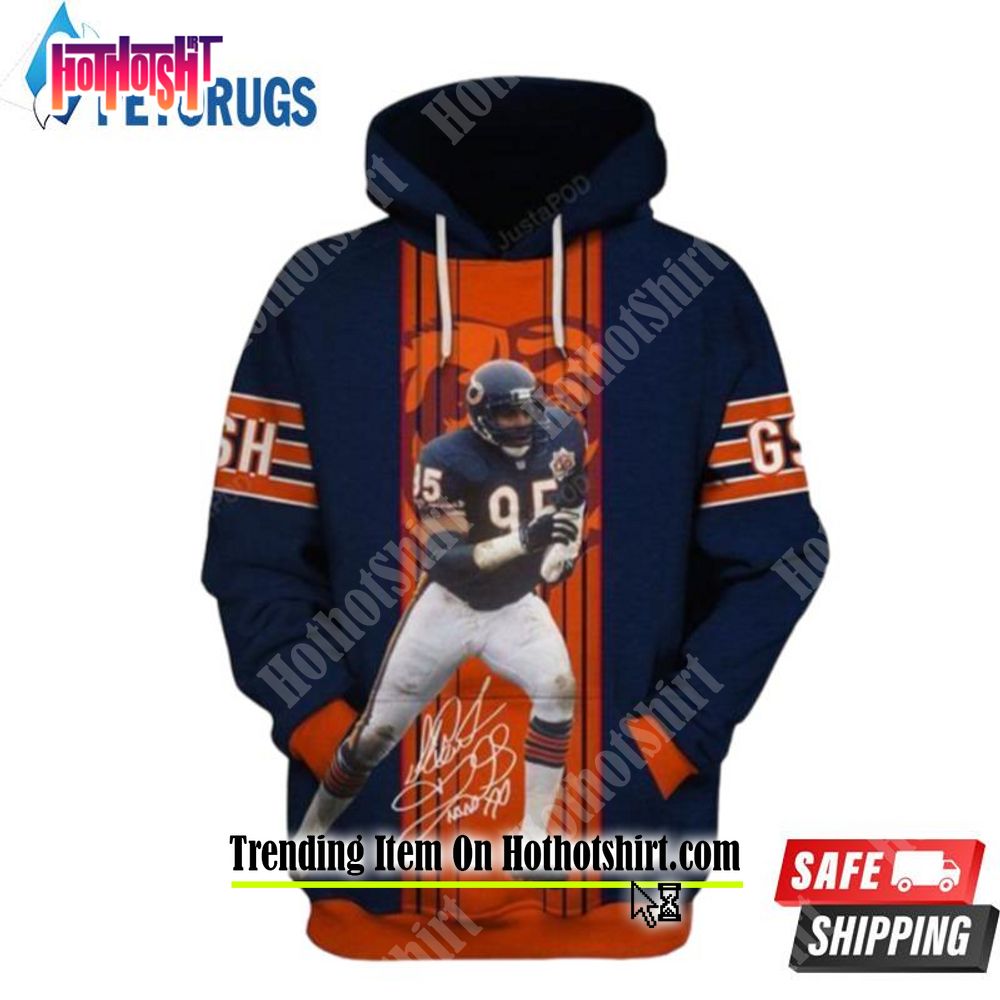 CHICAGO BEARS RICHARD DENT NFL FOOTBALL ALL OVER PRINT HOODIE