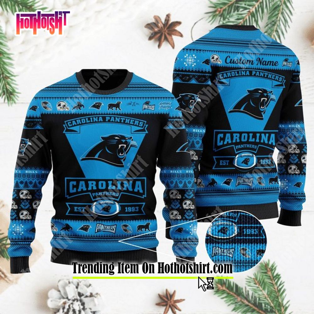 SALEOFF Carolina Panthers Black Stripes Ugly Sweater