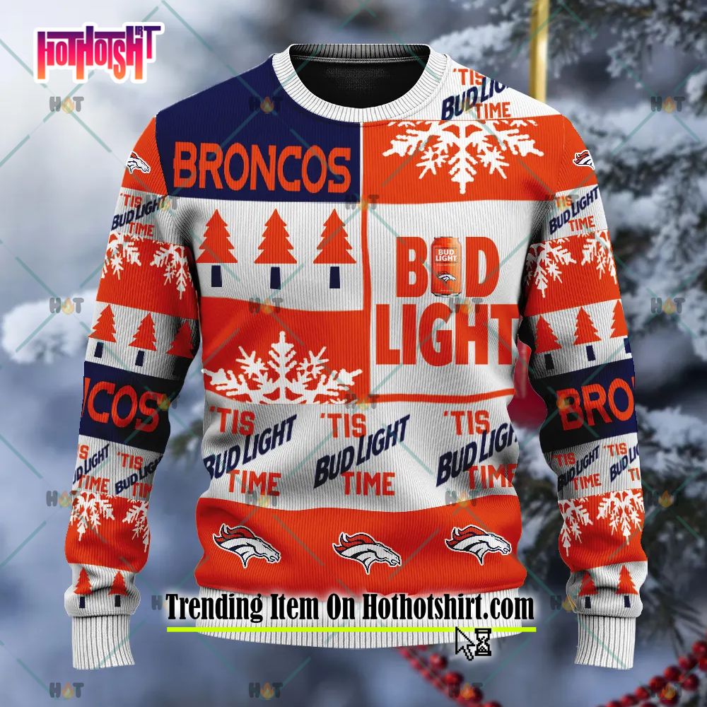 Denver Broncos Logos American Football Snoopy Dog Christmas Ugly Sweater -  Best Seller Shirts Design In Usa