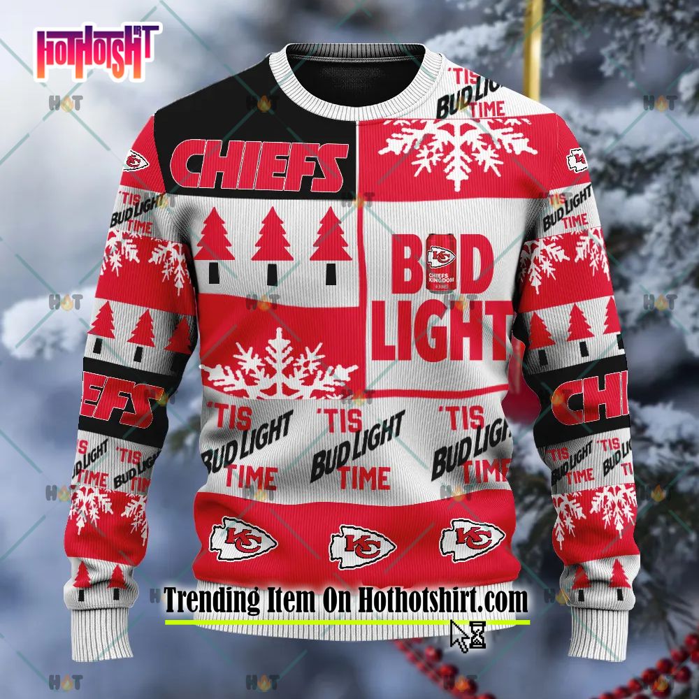 SALEOFF Los Angeles Chargers Bud Light Beer Ugly Christmas Sweater